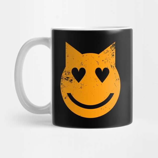 Heart Shaped Eyes Grunge Cat Emoji by tinybiscuits